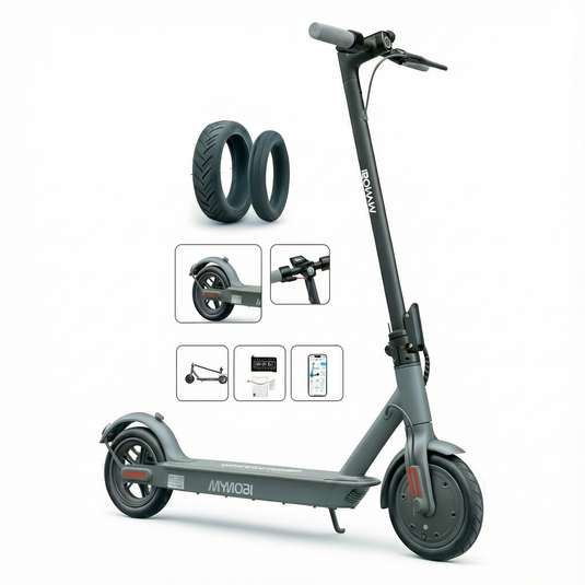 Patinete Elétrico Mymobi 350W Mb350-Pro Bat 36V 10Ah Cinza até 32km/h MYMOBI
