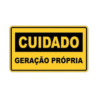 Placa Cuidado Geração Própria 25x15cm