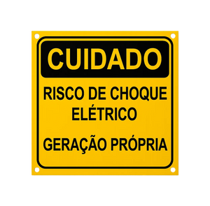 Placa Cuidado Geração Própria 13x13cm