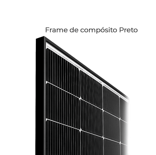 Painel Solar 585W Sunova Full Black Monocristalino HalfCell Ntype SUNOVA