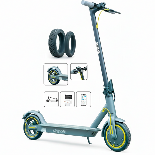 Patinete Elétrico Mymobi 350W Mb350-Pro Bat 36V 10Ah Cinza/Amarelo até 32km/h MYMOBI