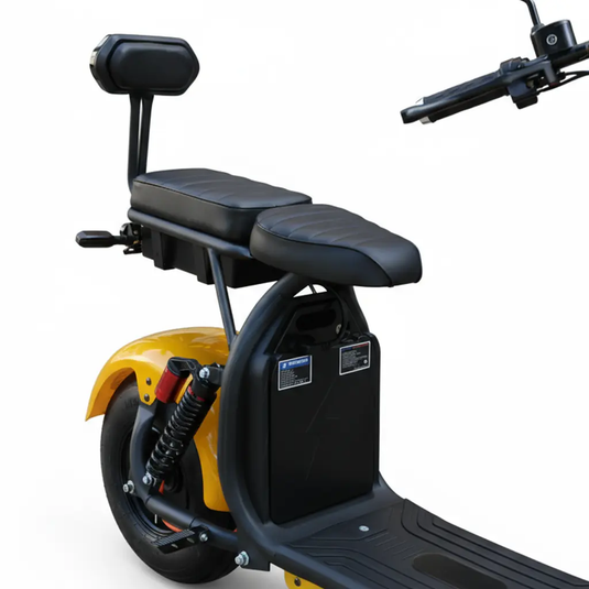 Scooter Elétrica Mymobi 2000W 20Ah 60V Amarelo até 50km/h até 2 Pessoas MYMOBI