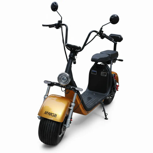 Scooter Elétrica Mymobi 2000W 20Ah 60V Dourado até 50km/h 2 Pessoas MYMOBI