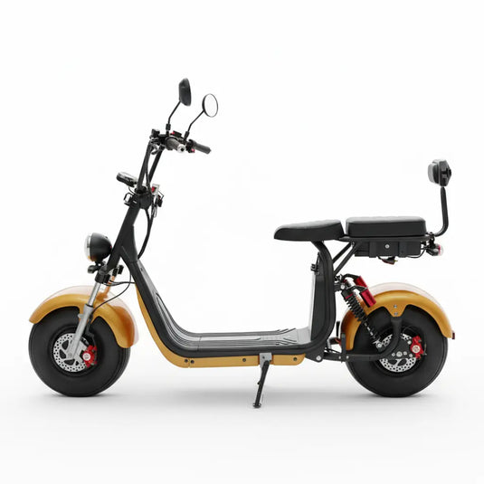 Scooter Elétrica Mymobi 2000W 20Ah 60V Dourado até 50km/h 2 Pessoas MYMOBI
