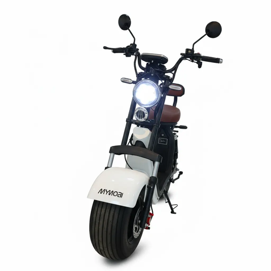 Scooter Elétrica Mymobi 2000W 20Ah 60V Branco Caramelo MYMOBI