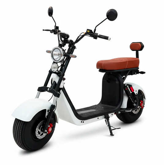 Scooter Elétrica Mymobi 2000W 20Ah 60V Branco Caramelo MYMOBI