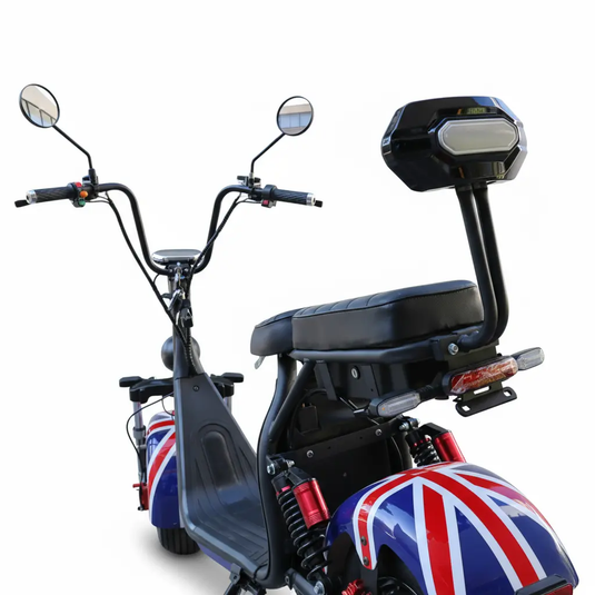 Scooter Elétrica Mymobi 2000W 20Ah 60V Estampado Inglaterra até 50km/h até 2 Pessoas MYMOBI