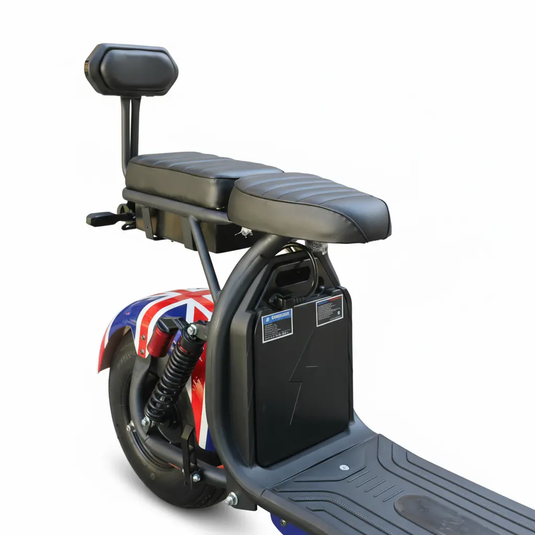 Scooter Elétrica Mymobi 2000W 20Ah 60V Estampado Inglaterra até 50km/h até 2 Pessoas MYMOBI