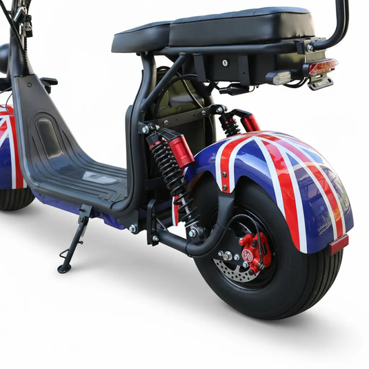 Scooter Elétrica Mymobi 2000W 20Ah 60V Estampado Inglaterra até 50km/h até 2 Pessoas MYMOBI
