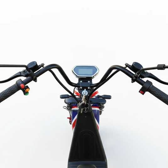 Scooter Elétrica Mymobi 2000W 20Ah 60V Estampado Inglaterra até 50km/h até 2 Pessoas MYMOBI