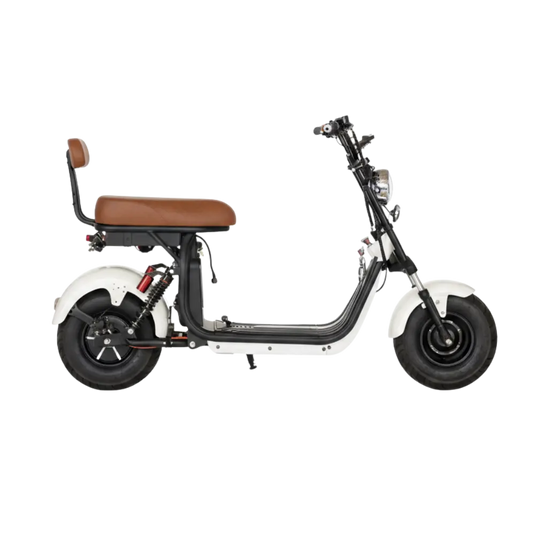 Scooter Elétrica Mymobi 2000W 20Ah 60V Branco Caramelo MYMOBI