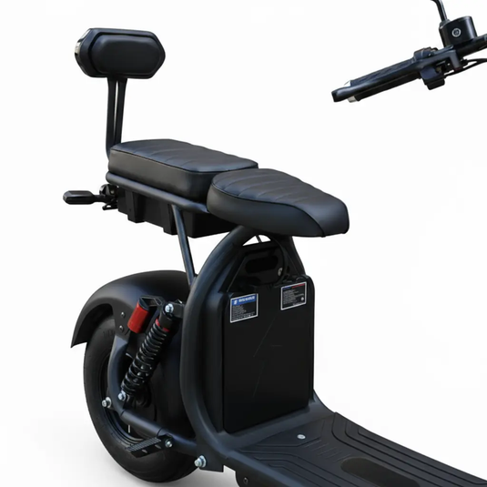 Scooter Elétrica Mymobi 2000W 20Ah 60V Preto Fosco até 50km/h 2 Pessoas MYMOBI