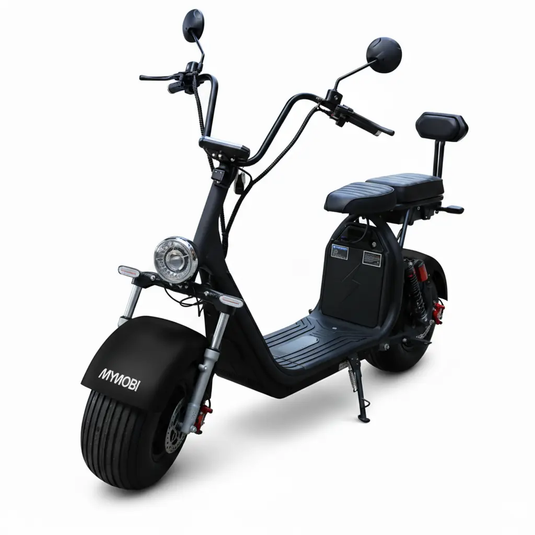Scooter Elétrica Mymobi 2000W 20Ah 60V Preto Fosco até 50km/h 2 Pessoas MYMOBI
