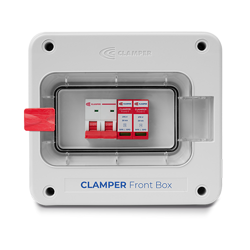 Clamper Front Box Inversor Trifásico 220V até 25KW CA 275V 20KA 3P 100A IP65